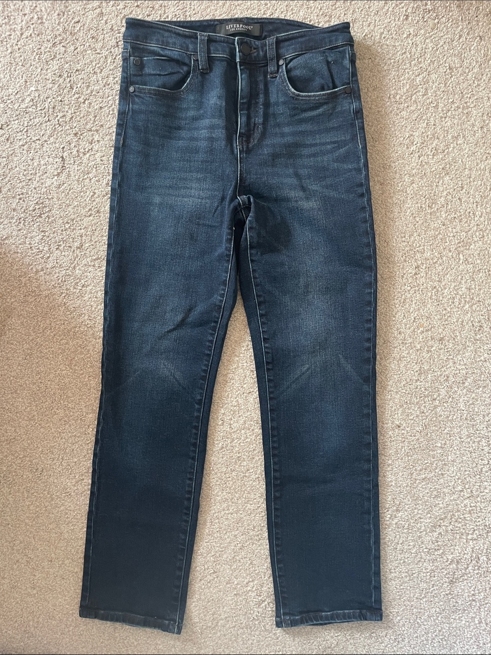 Liverpool Women’s Straight Leg Jeans - Dark Blue Wash
